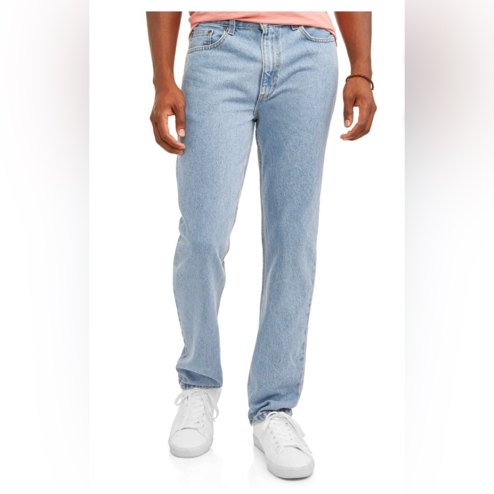 GEORGE Mens Reg Fit DenimJeans Size 36X34 100% Cotton Stonewashed Straight New